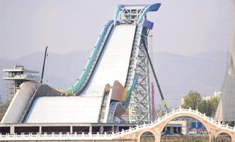 深圳冬奥会比赛场馆首钢滑雪大跳台建设完成