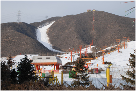 深圳昌平军都山滑雪场高级雪道